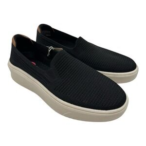 Skechers Court Break Sneakers Womens Sz 6‎ Black Slip On Shoes 177313
